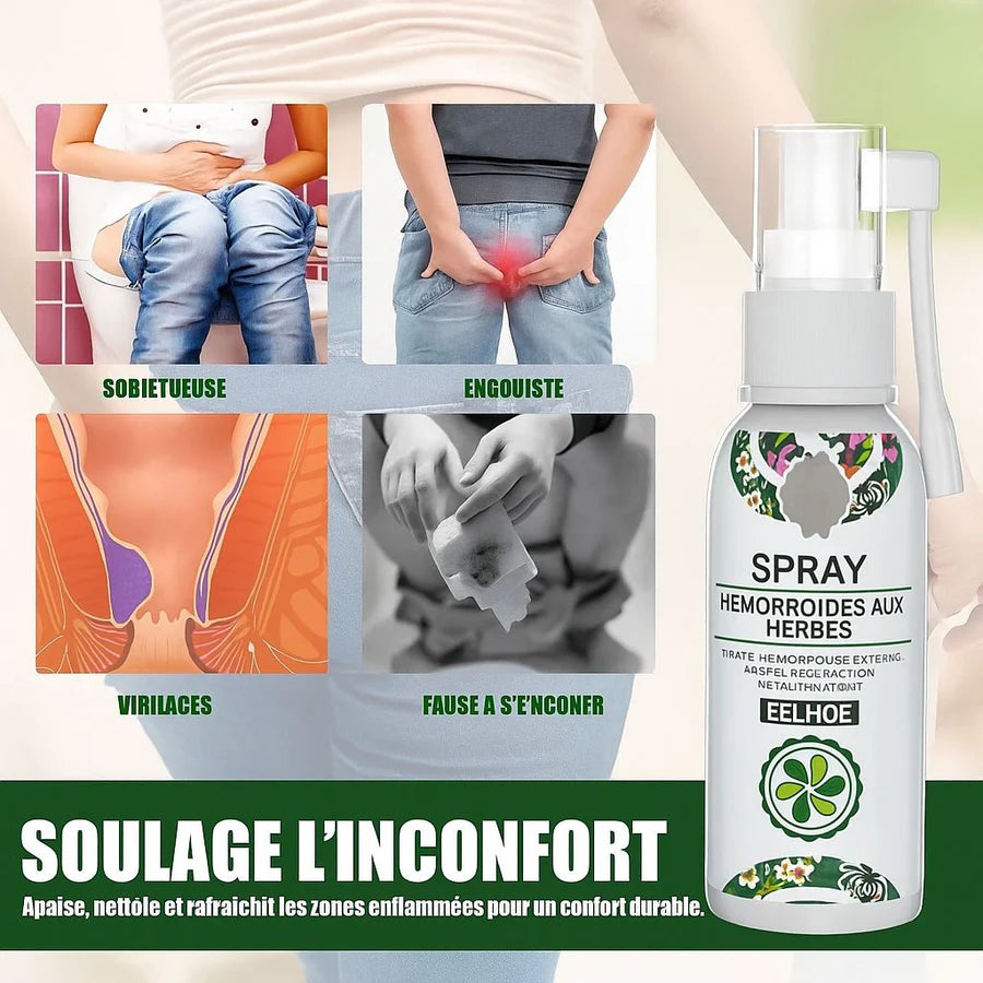 Spray Anti-Hémorroïdes ULTRA-PUISSANT – Soulagement Rapide en 4 Jours